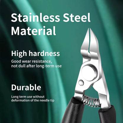 Stainless Steel Curved Hawkbill Nail Clipper Pedicure Tool Thick Ingrown Nail Treatment Durable Curved Blade Design Nail Trimmer