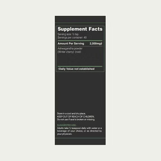 Ashwagandha Powder Herbal Supplements for Energy, Vitality & Stress Relief, 80G